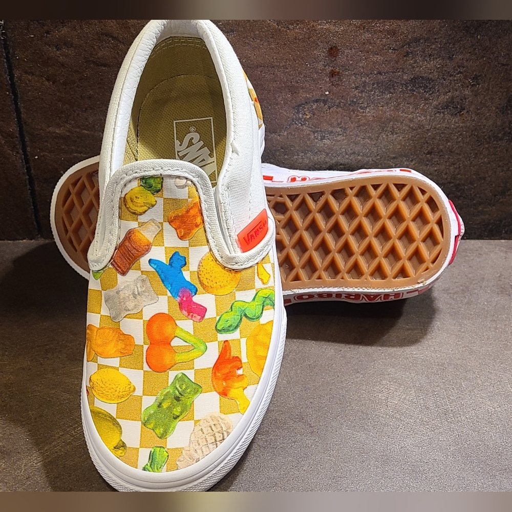 Vans x Haribo The Classsic Slip-On in Haribo Goldbears Checkerboard Multi - Picture 6 of 7